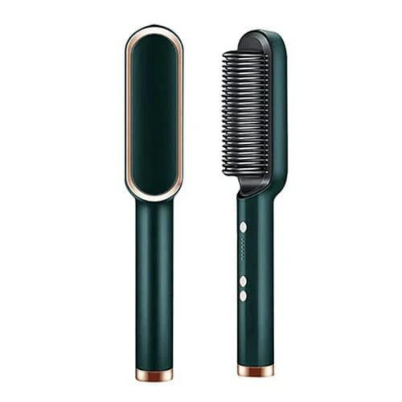 Escova Alisadora 5 em 1 | Alisa, Seca, Hidrata, Modela e Anti-Frizz | Bivolt