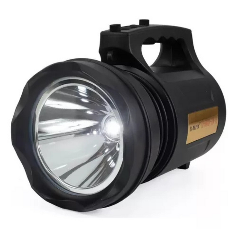 Lanterna T6 Holofote LED 30W TD-6000A Recarregável Pesca Trilha Camping- Preto