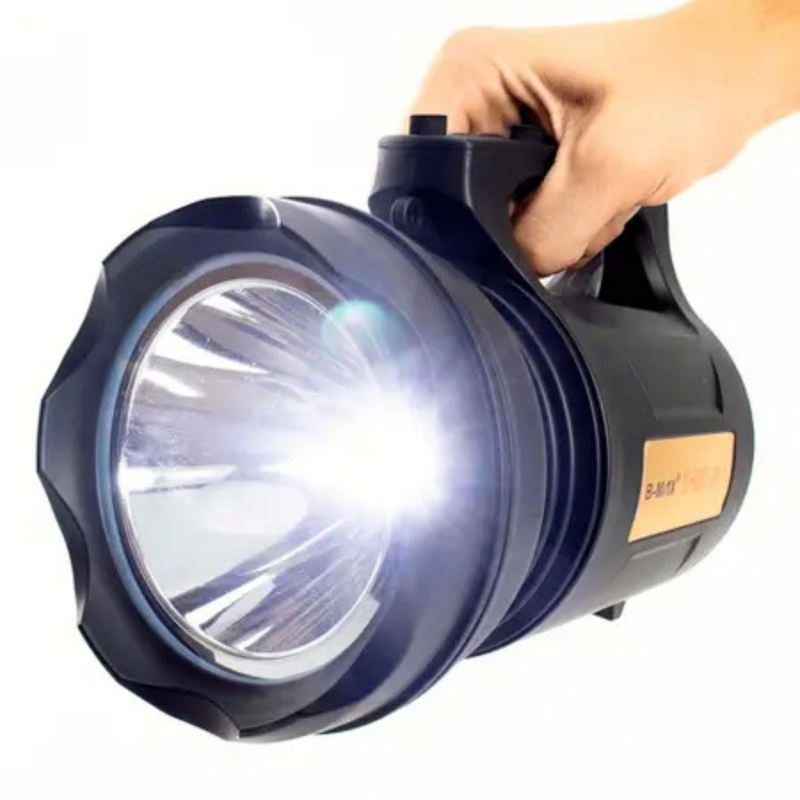 Lanterna T6 Holofote LED 30W TD-6000A Recarregável Pesca Trilha Camping- Preto