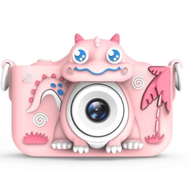 HD Cartoon Camera com Dual Lens para Crianças, Câmera Dinossauro, Brinquedos Educativos, Vídeo 1080P, Câmera Digital, Presentes de Aniversário, 4000W