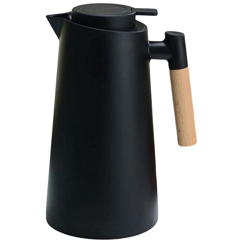 Jarro Garrafa Térmica Cabo em Madeira 1L - Preto