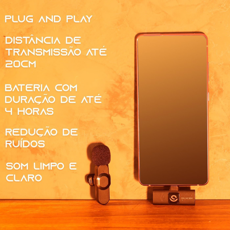 2Microfone de Lapela Profissional BM-221 - Iphone