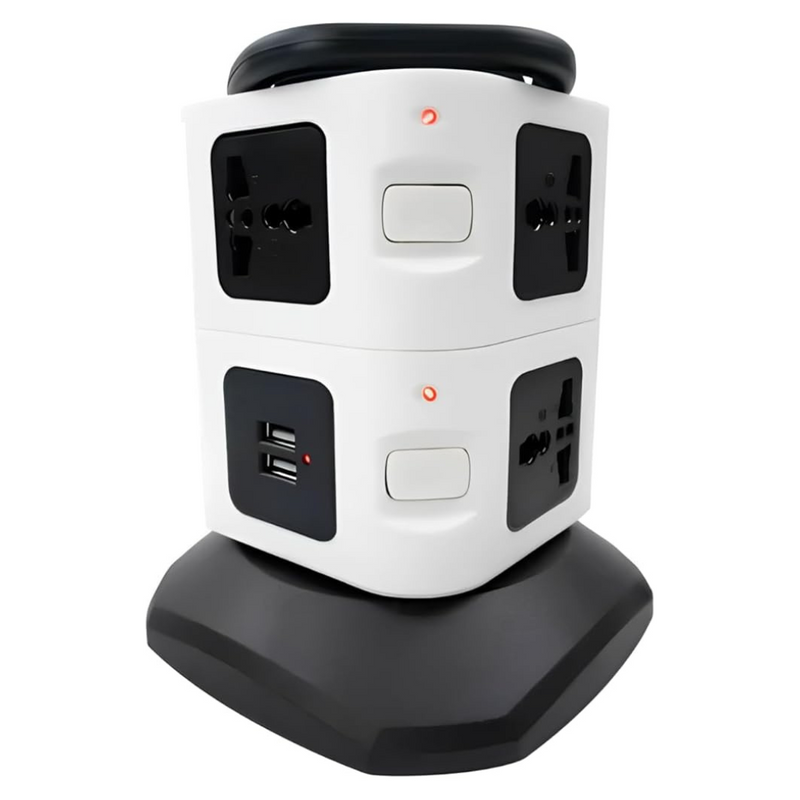 Torre de Tomada Elétrica com 7 Entradas Universais e 2 Portas USB - OI-TO 128