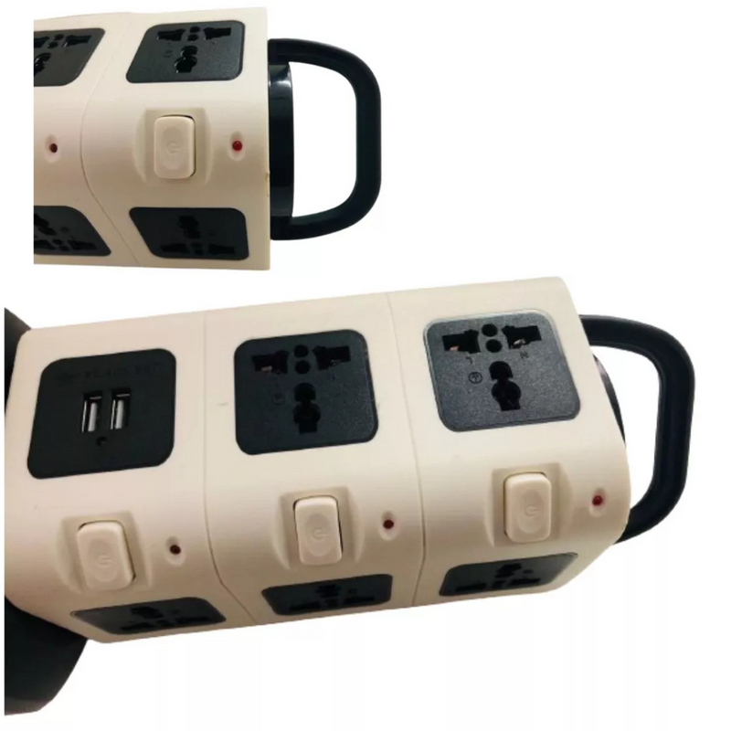 Torre de Tomadas Elétrica com 5 Entradas Universais e 2 Portas USB - OI-To 129