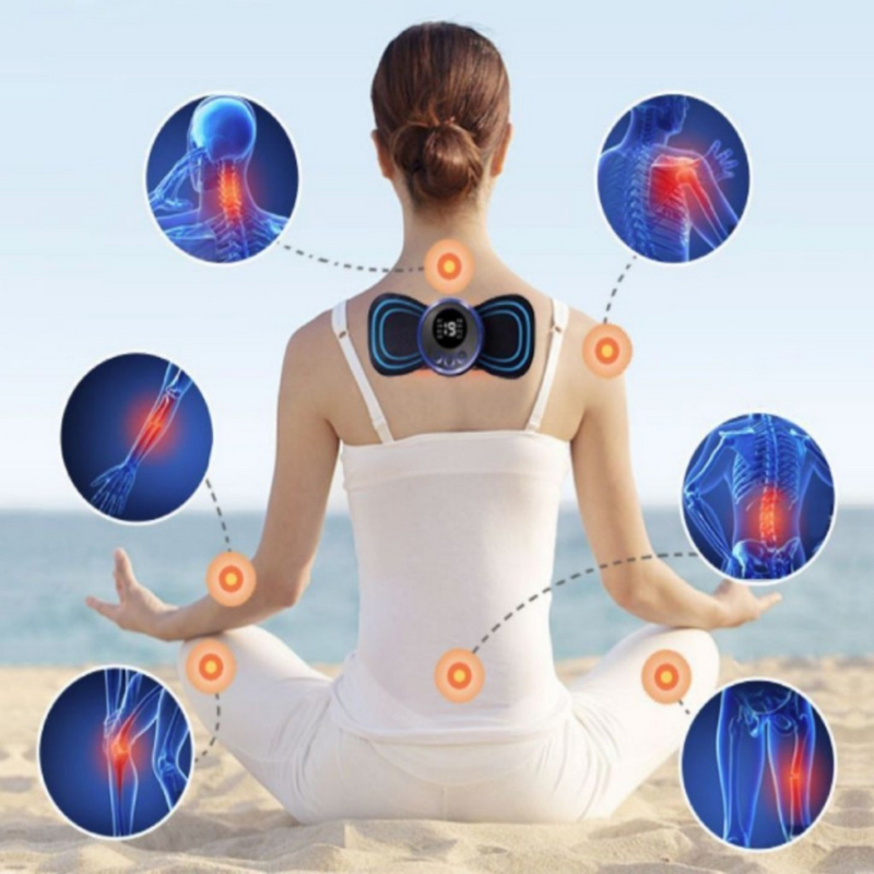 Kit Tapete e Mini Massageador Elétrico - Dor nos Pés e Musculares