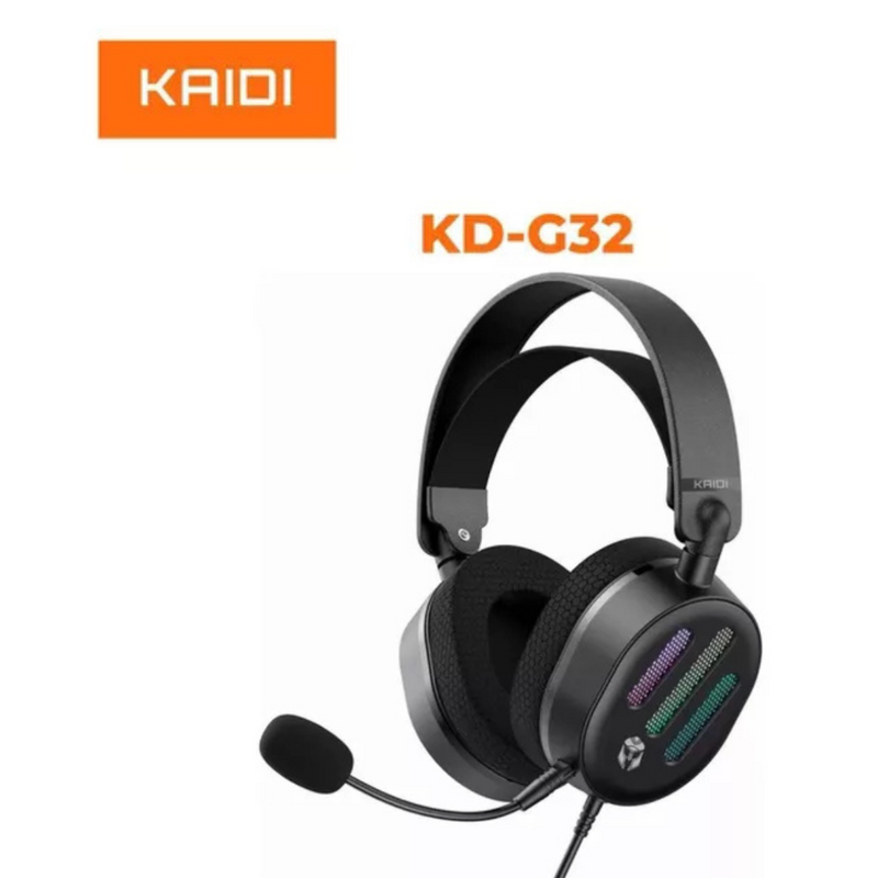 Fone Headset Gamer Rgb Usb 7.1 KD-G32 Kaidi -Preto