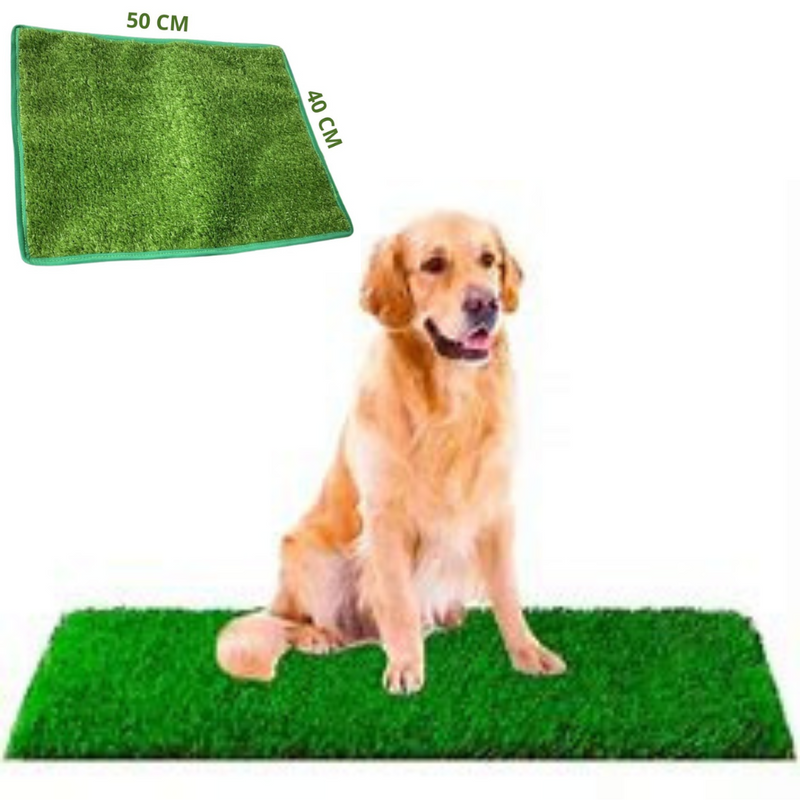 Tapete Higiênico com Grama Sintética Lavável para Pet - 50x40cm