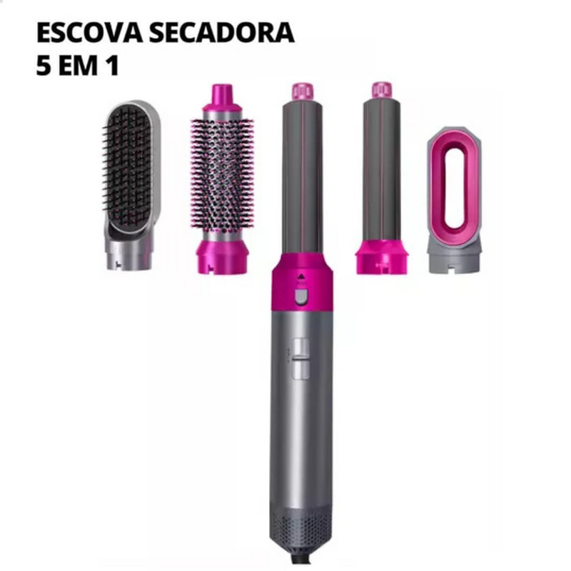 Escova Secador de Cabelo 5 em 1 Multifuncional