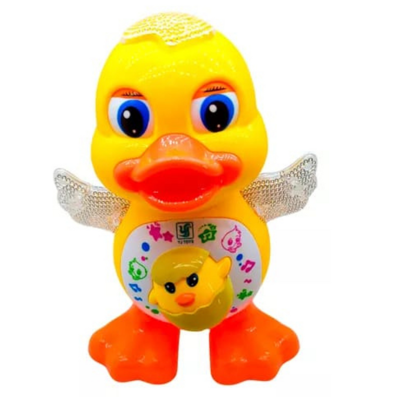 Pato Dançarino Brinquedo Musical Infantil com Luzes e Som Divertido Anda e Mexe