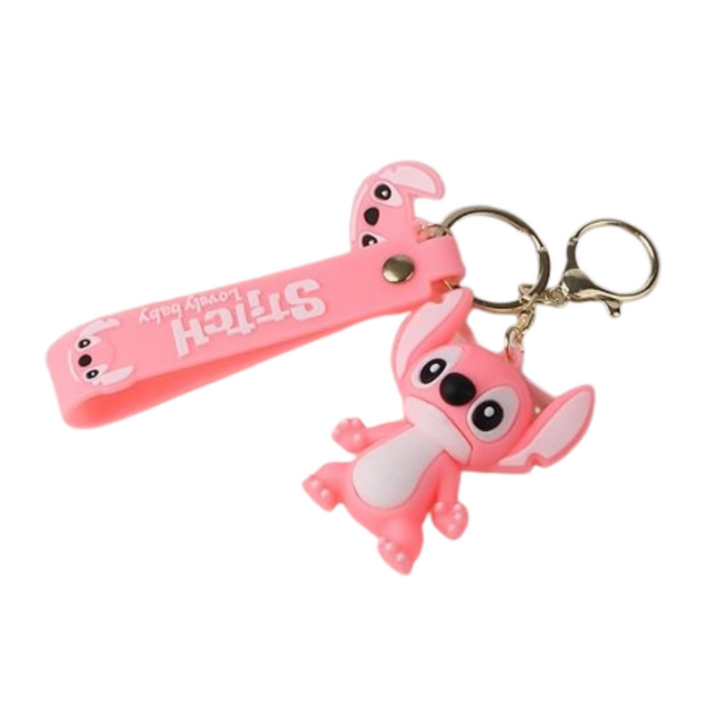 Chaveiro Pingente Animação Premium Emborrachado Kids Rosa