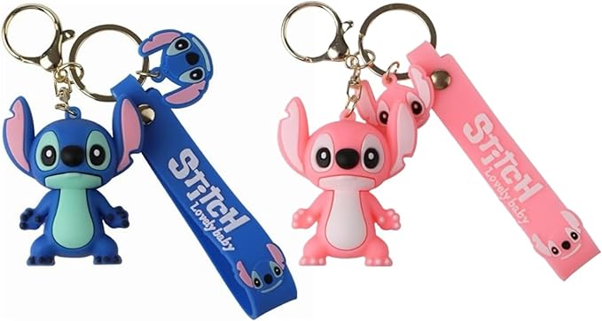 Chaveiro Pingente Animação Premium Emborrachado Kids Rosa