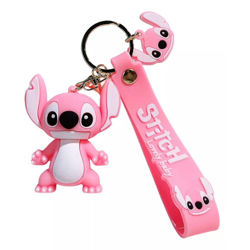 Chaveiro Pingente Animação Premium Emborrachado Kids Rosa