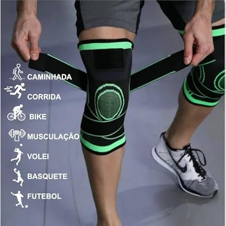 Kit 2 Joelheiras de Compressão Ortopédica Alivia Dor Firme - Knee Support MWKS 6906