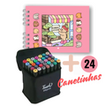 Kit de Colorir Bobbie Good – Capa Dura Desenho Canetinhas Ponta Dupla