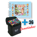 Kit de Colorir Bobbie Good – Capa Dura Desenho Canetinhas Ponta Dupla