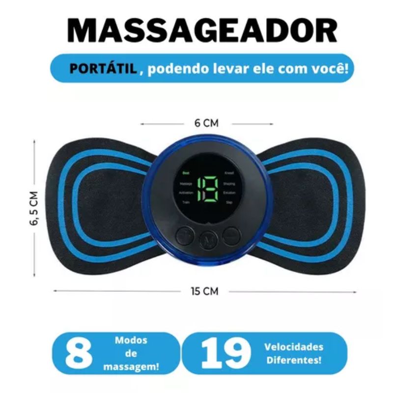 Kit Tapete e Mini Massageador Elétrico - Dor nos Pés e Musculares