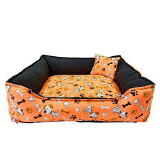 Cama Pet Cachorro Gato Quadrada Estampada - Cores Variadas