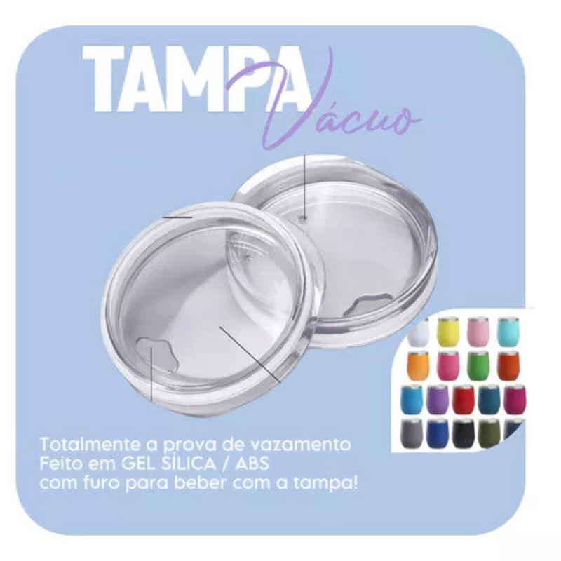 Copo Cuia Térmico Inox com Tampa Antivazamento 360ML-(NORMAL) -Azul Marinho